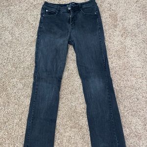 Black straight jeans